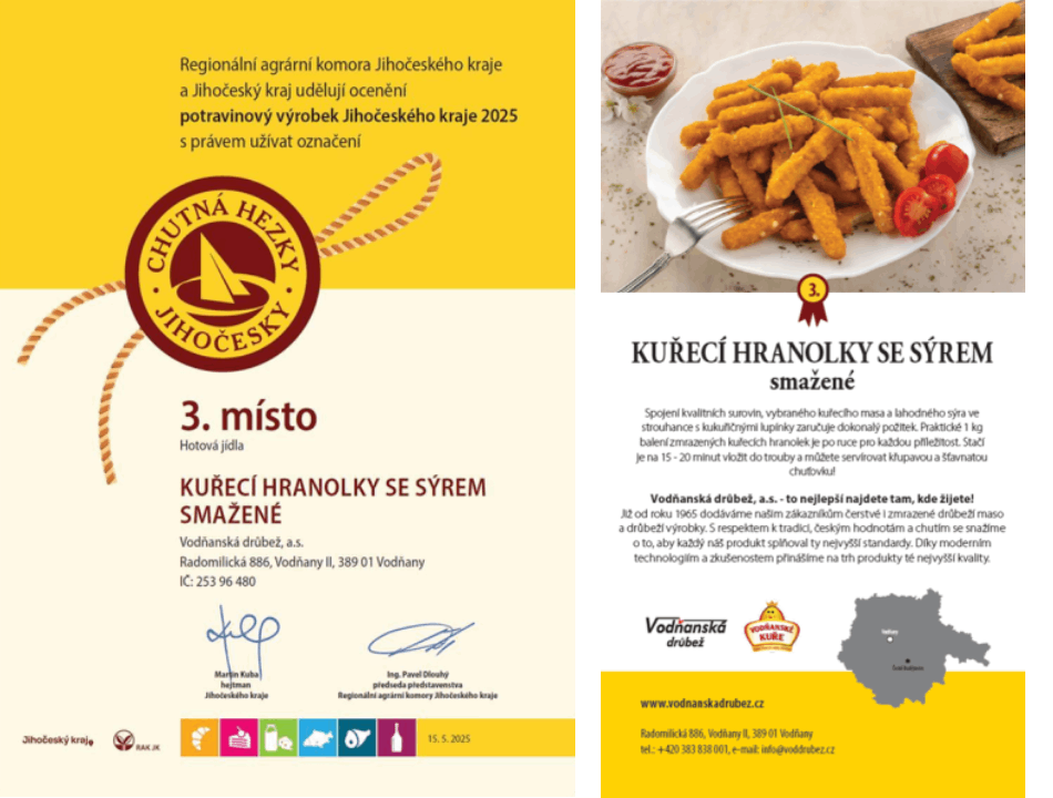 KUŘECÍ HRANOLKY SE SÝREM smažené